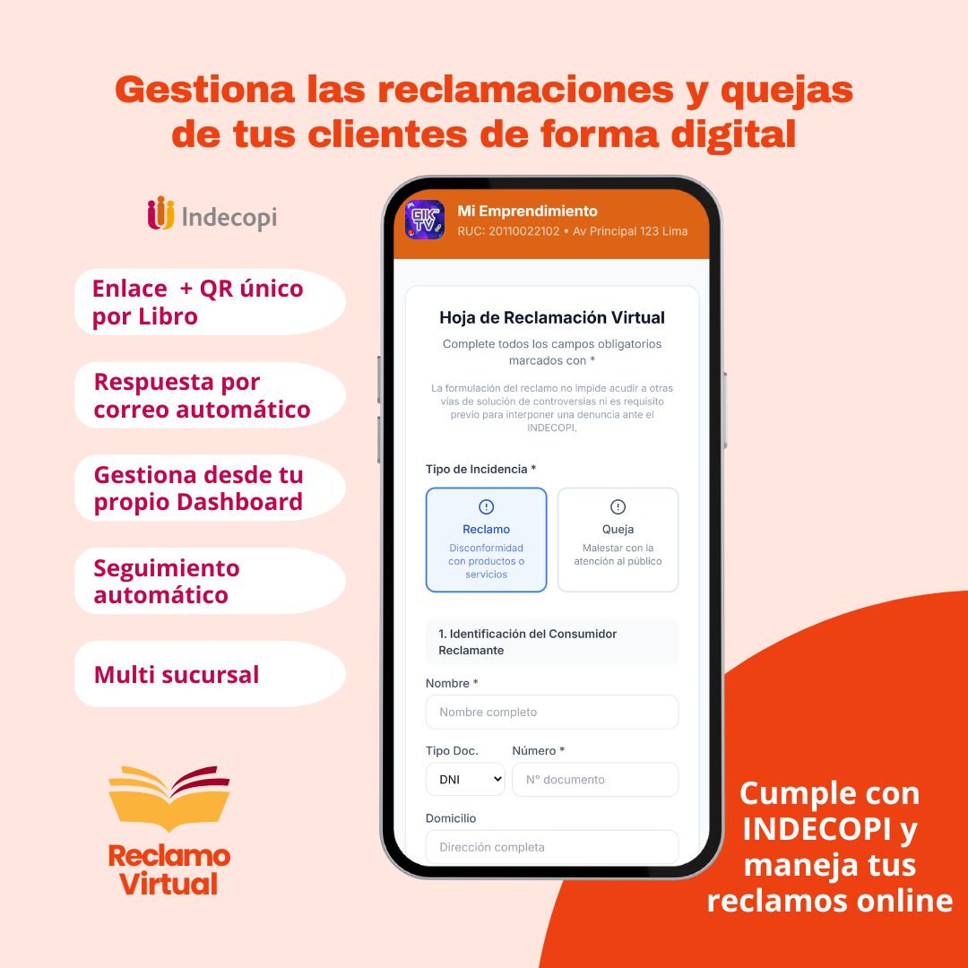 Libro de reclamaciones - Plan Emprendedor