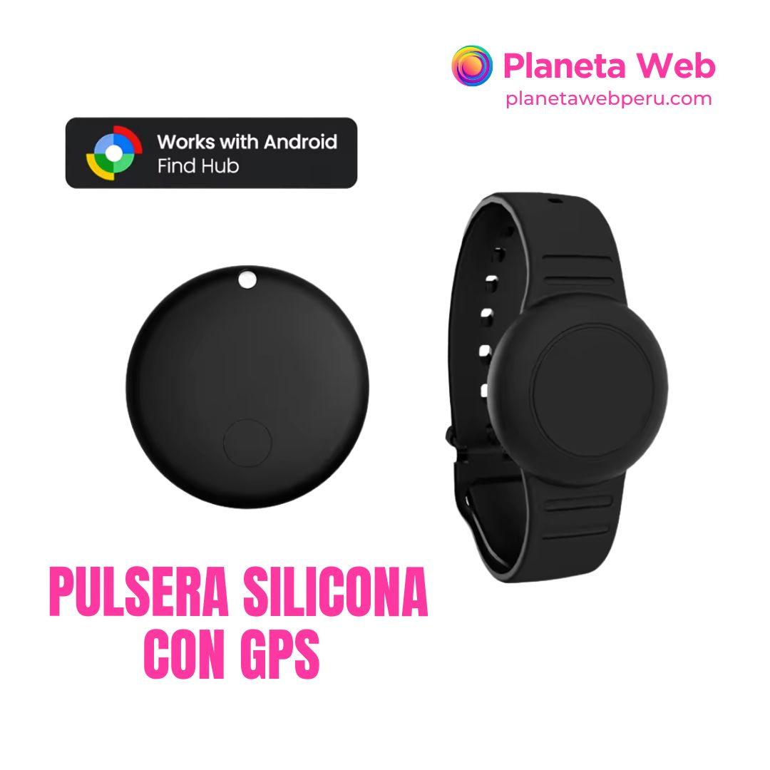 Pulsera silicona con GPS Smart Tag compatible con Google Find Hub