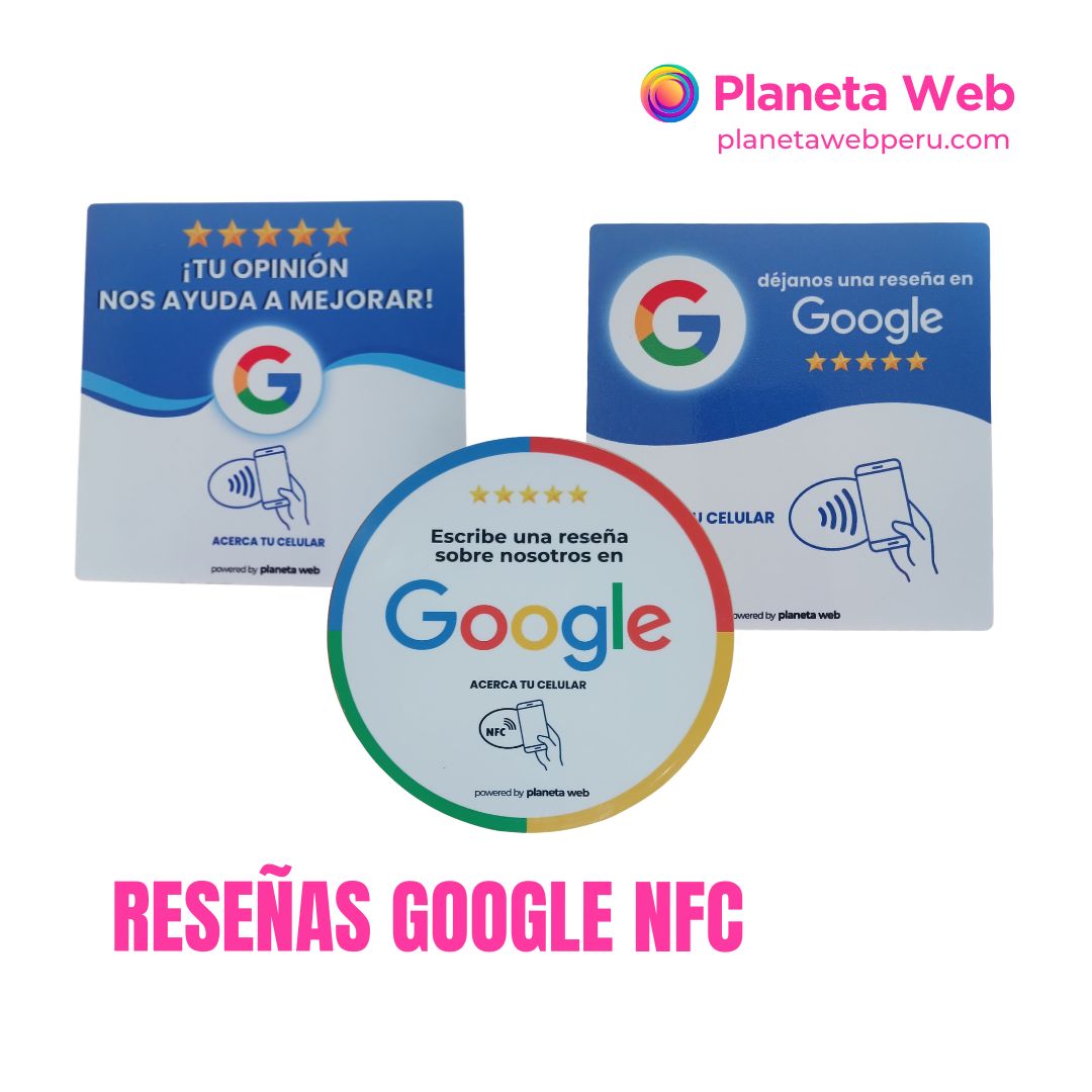 Placa reseña de Google con NFC