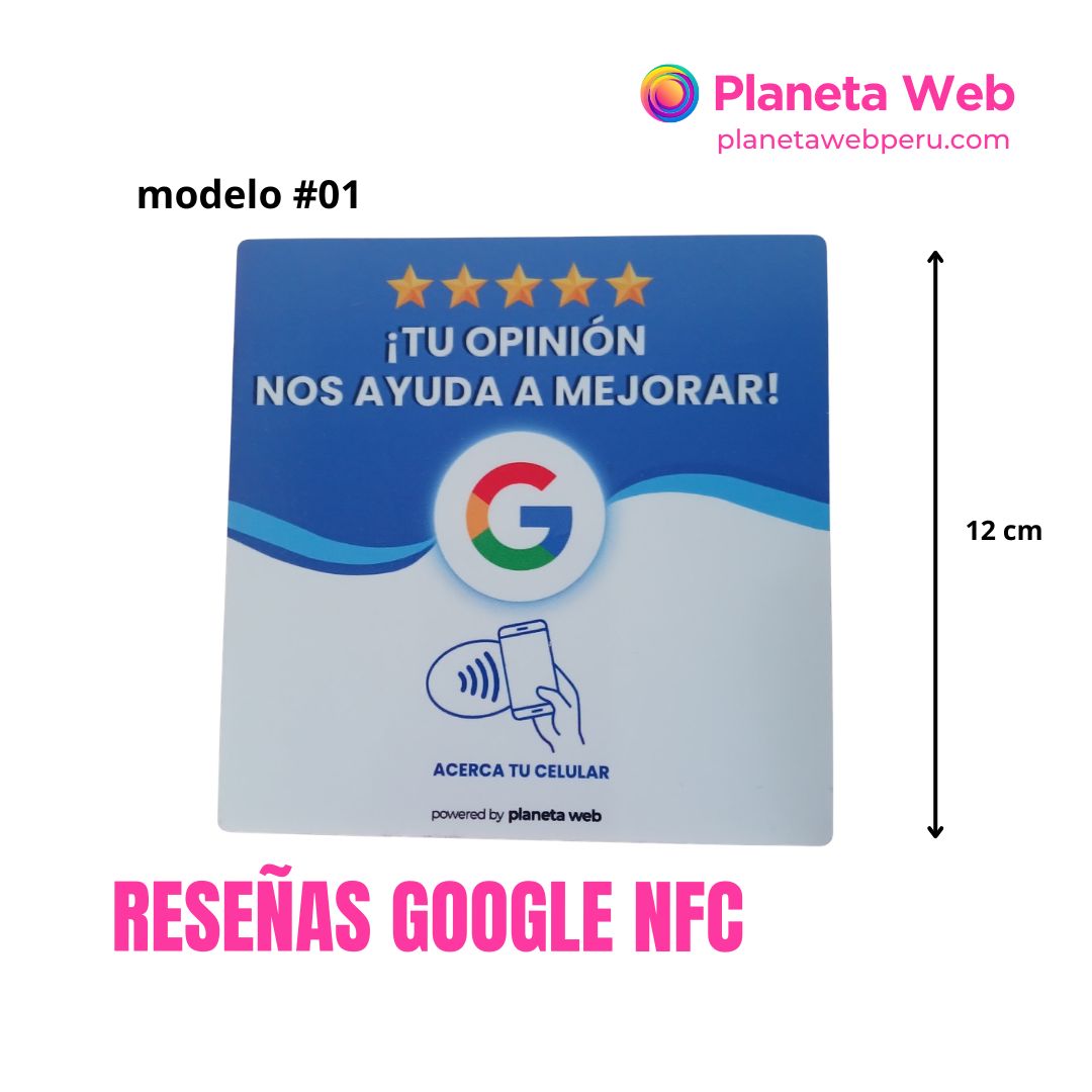 Placa reseñas Google mod.01