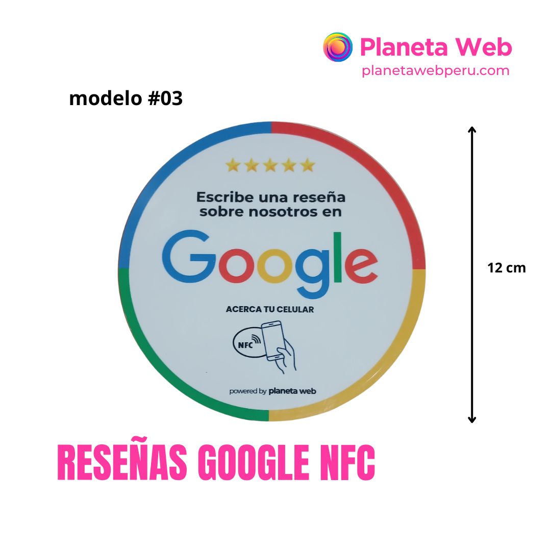 Placa acrílico Reseñas Google mod3